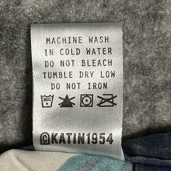 Katin Board Shorts Men's 31 Navy Blue Floral Color Block Pockets Swim Trunks - Picture 16 of 17